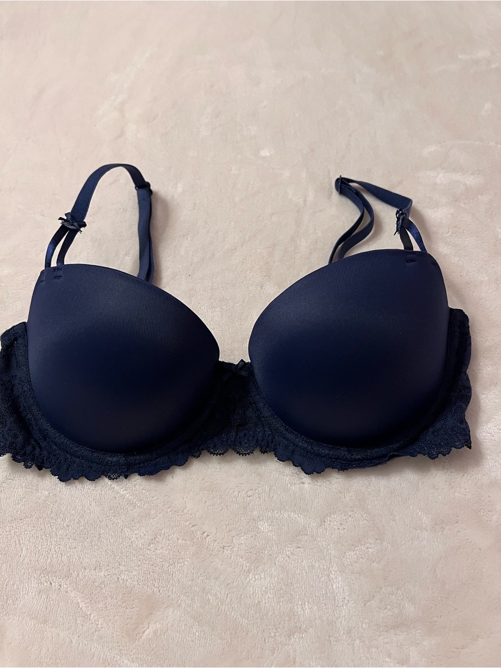 Victoria’s Secret PINK wink push up balconette bra Noir Navy 32c